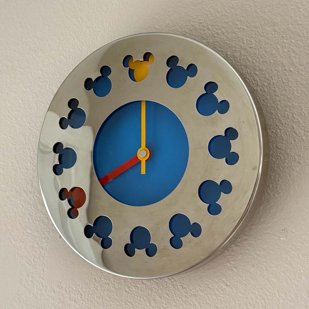 Vintage Disney Mickey Mouse Wall Clock by Michael Graves for Möller Design